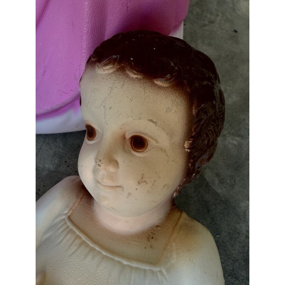 Vintage Empire Blow Mold Christmas Lighted Nativity Set 27" Mary Joseph Jesus - Picture 3 of 6
